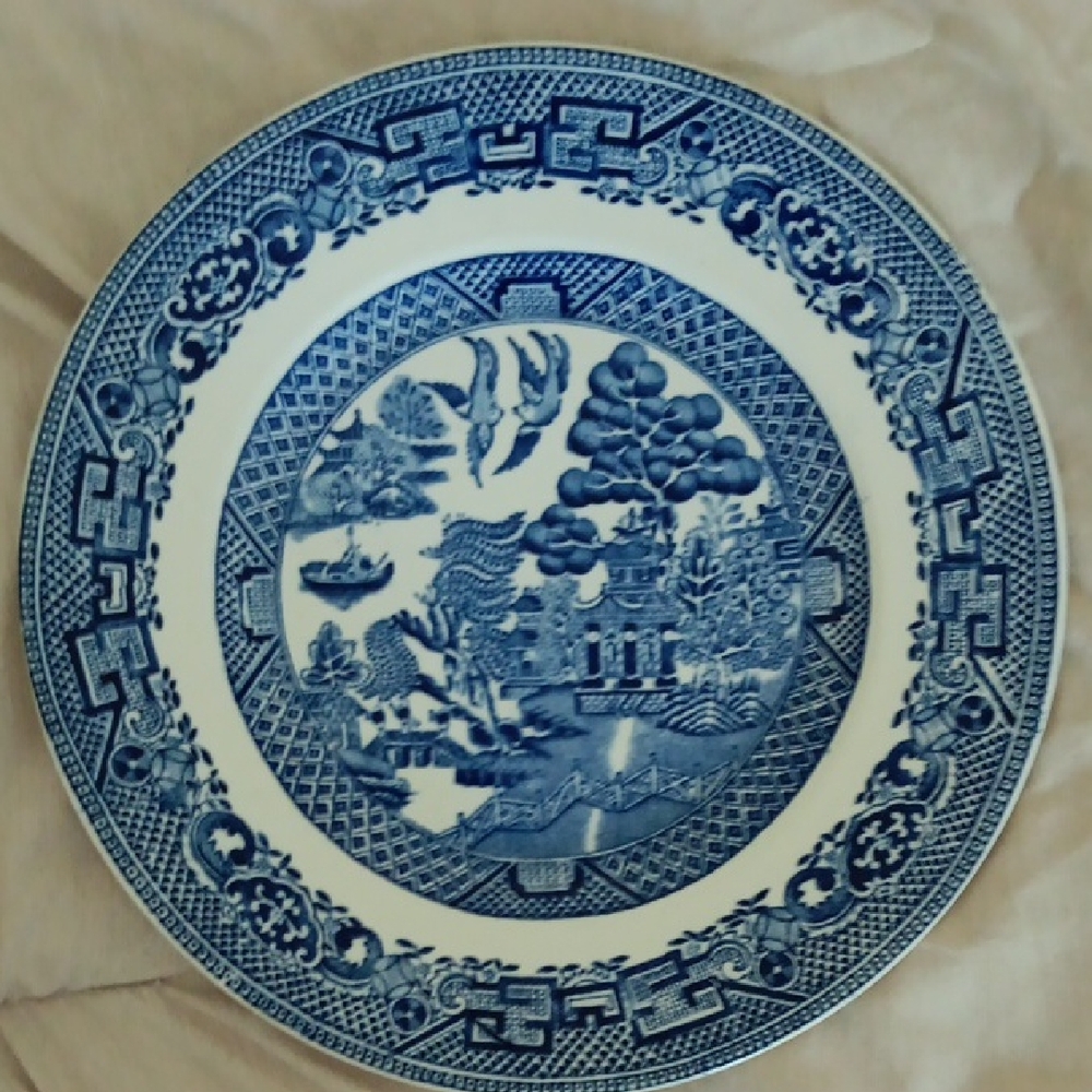 Blue and White Decorative Plate